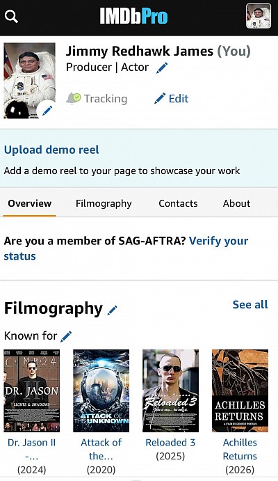 Jimmy Redhawk James IMDB Pro